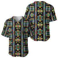 Regalia Stripe Floral Pattern Baseball Jersey Colorful Attractive - Wonder Print Shop