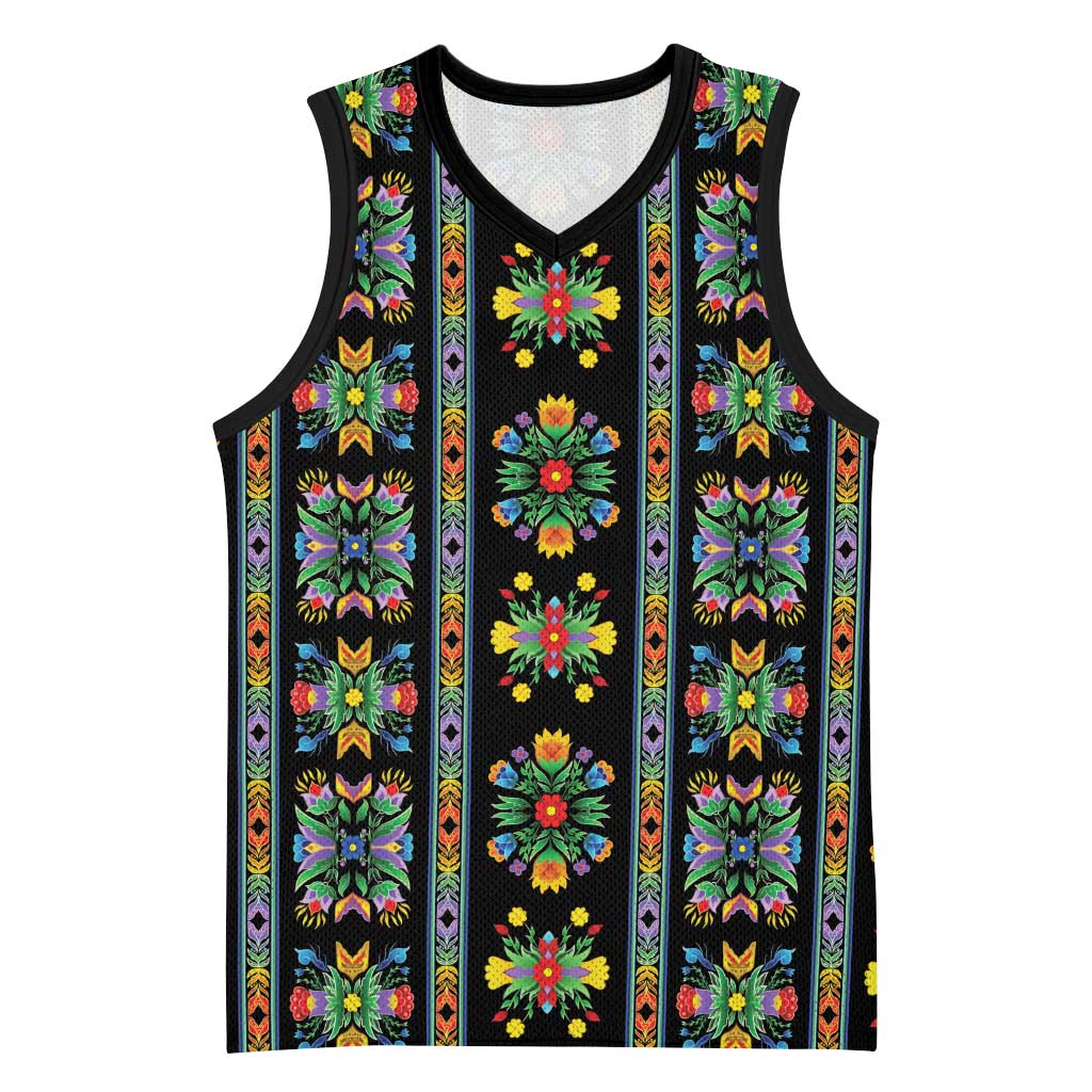 Regalia Stripe Floral Pattern Basketball Jersey Colorful Attractive - Wonder Print Shop