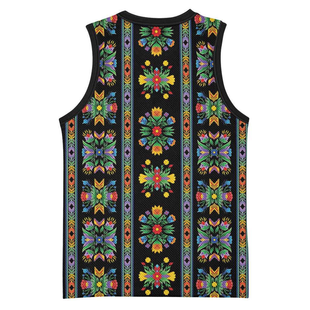 Regalia Stripe Floral Pattern Basketball Jersey Colorful Attractive - Wonder Print Shop
