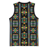 Regalia Stripe Floral Pattern Basketball Jersey Colorful Attractive - Wonder Print Shop