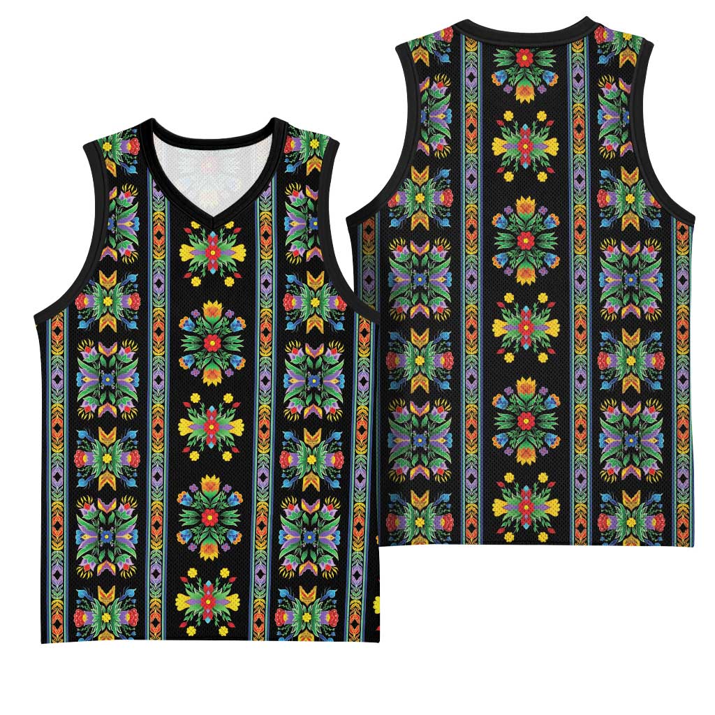 Regalia Stripe Floral Pattern Basketball Jersey Colorful Attractive - Wonder Print Shop