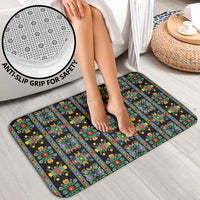 Regalia Stripe Floral Pattern Bathroom Set Colorful Attractive - Wonder Print Shop