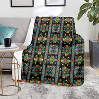 Regalia Stripe Floral Pattern Blanket Colorful Attractive - Wonder Print Shop