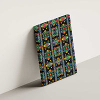 Regalia Stripe Floral Pattern Canvas Wall Art Colorful Attractive - Wonder Print Shop