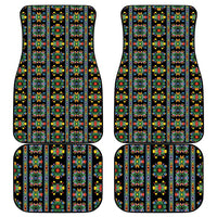 Regalia Stripe Floral Pattern Car Mats Colorful Attractive - Wonder Print Shop