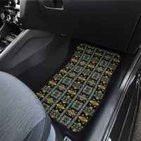Regalia Stripe Floral Pattern Car Mats Colorful Attractive - Wonder Print Shop