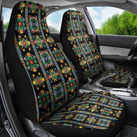 Regalia Stripe Floral Pattern Car Seat Cover Colorful Attractive - Wonder Print Shop