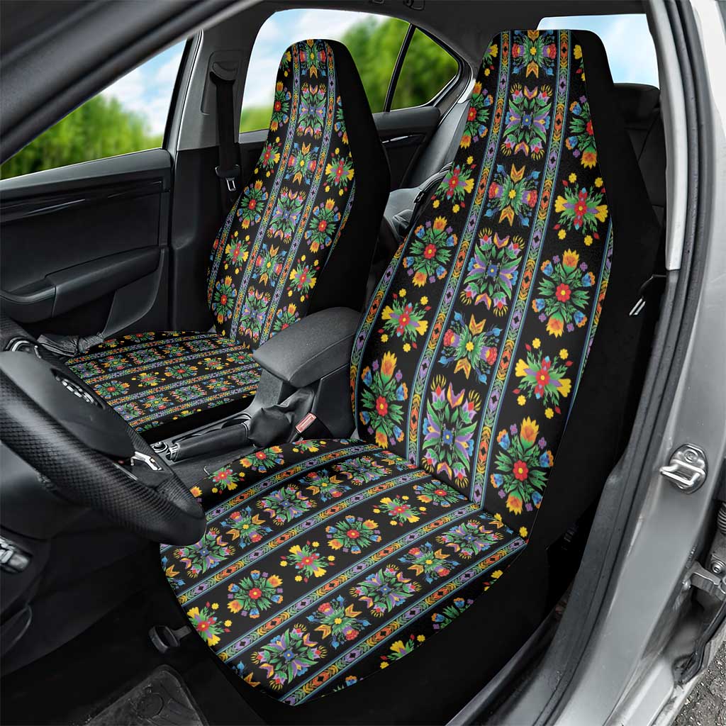 Regalia Stripe Floral Pattern Car Seat Cover Colorful Attractive - Wonder Print Shop