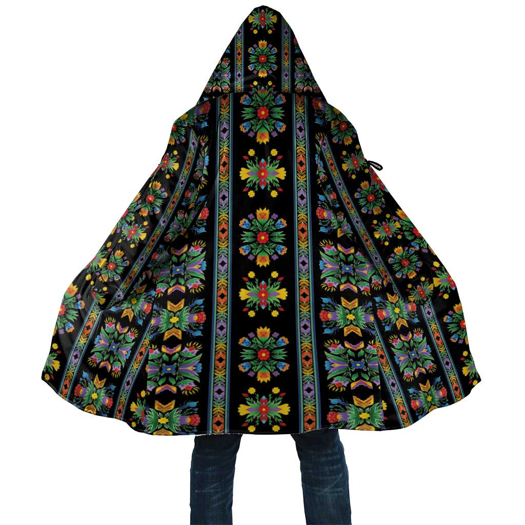 Regalia Stripe Floral Pattern Cloak Colorful Attractive - Wonder Print Shop