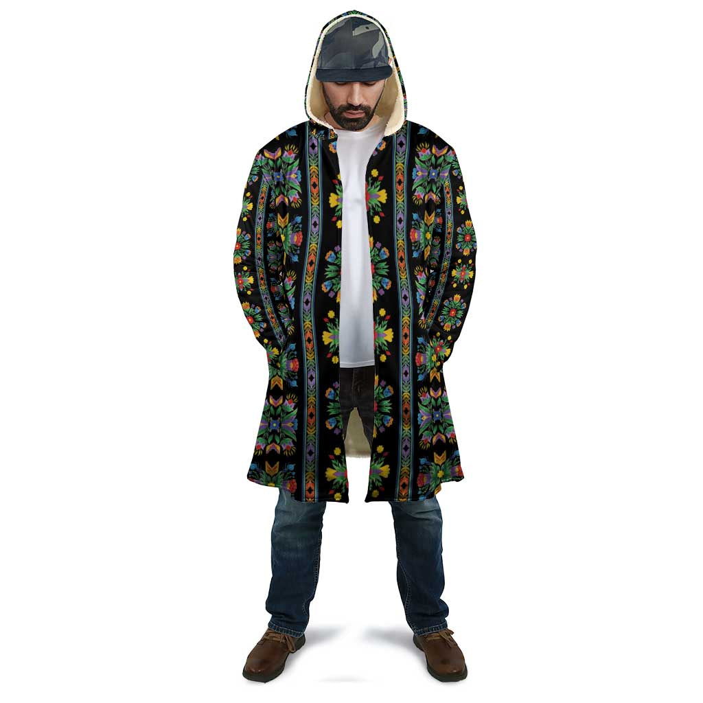 Regalia Stripe Floral Pattern Cloak Colorful Attractive - Wonder Print Shop