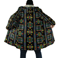 Regalia Stripe Floral Pattern Cloak Colorful Attractive - Wonder Print Shop