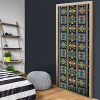 Regalia Stripe Floral Pattern Door Cover Colorful Attractive - Wonder Print Shop