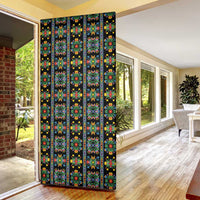 Regalia Stripe Floral Pattern Door Cover Colorful Attractive - Wonder Print Shop