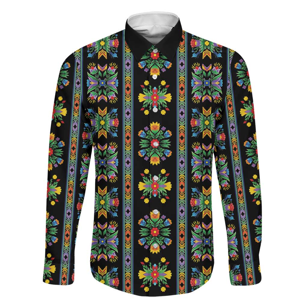 Regalia Stripe Floral Pattern Family Matching Off Shoulder Maxi Dress and Hawaiian Shirt Colorful Attractive - Wonder Print Shop