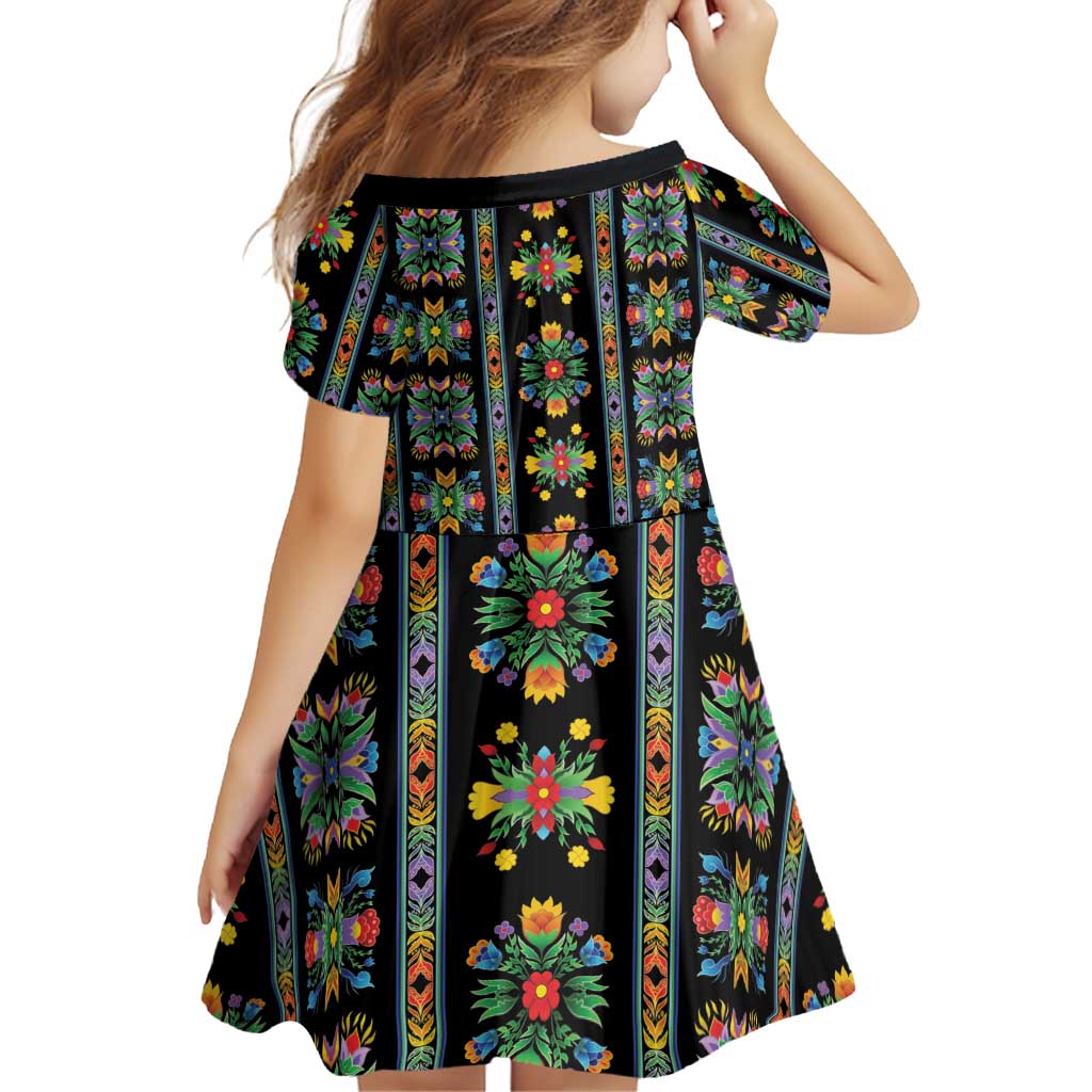 Regalia Stripe Floral Pattern Family Matching Off Shoulder Short Dress and Hawaiian Shirt Colorful Attractive - Wonder Print Shop