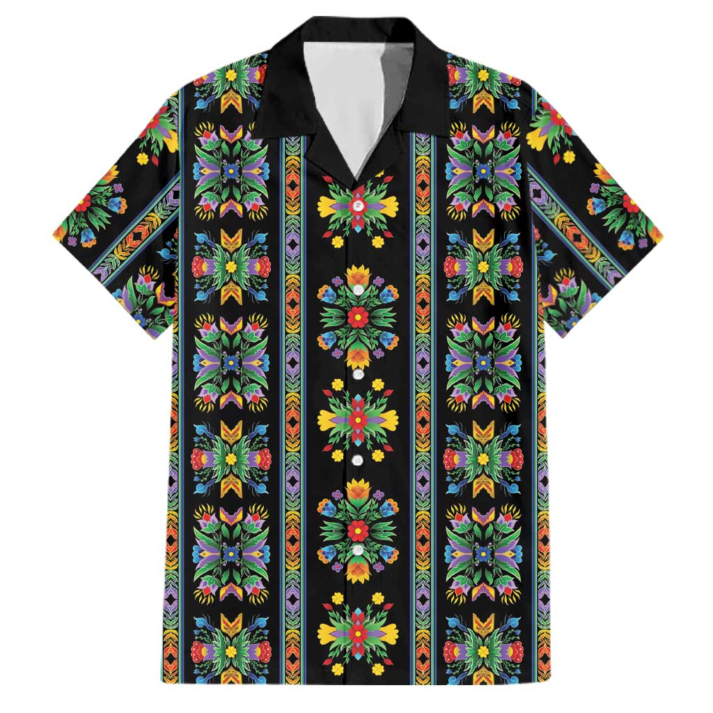 Regalia Stripe Floral Pattern Family Matching Off Shoulder Short Dress and Hawaiian Shirt Colorful Attractive - Wonder Print Shop