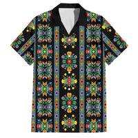 Regalia Stripe Floral Pattern Family Matching Off Shoulder Short Dress and Hawaiian Shirt Colorful Attractive - Wonder Print Shop