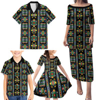 Regalia Stripe Floral Pattern Family Matching Puletasi and Hawaiian Shirt Colorful Attractive - Wonder Print Shop