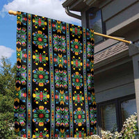 Regalia Stripe Floral Pattern Garden Flag Colorful Attractive - Wonder Print Shop