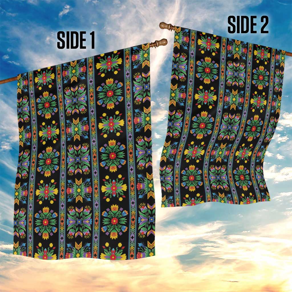 Regalia Stripe Floral Pattern Garden Flag Colorful Attractive - Wonder Print Shop