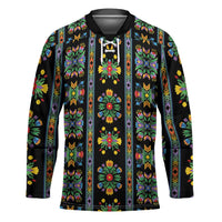 Regalia Stripe Floral Pattern Hockey Jersey Colorful Attractive - Wonder Print Shop