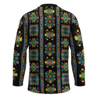 Regalia Stripe Floral Pattern Hockey Jersey Colorful Attractive - Wonder Print Shop
