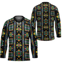 Regalia Stripe Floral Pattern Hockey Jersey Colorful Attractive - Wonder Print Shop