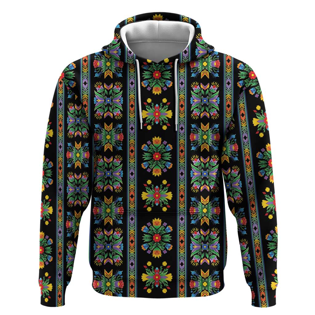 Regalia Stripe Floral Pattern Hoodie Colorful Attractive - Wonder Print Shop