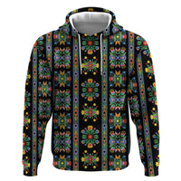 Regalia Stripe Floral Pattern Hoodie Colorful Attractive - Wonder Print Shop