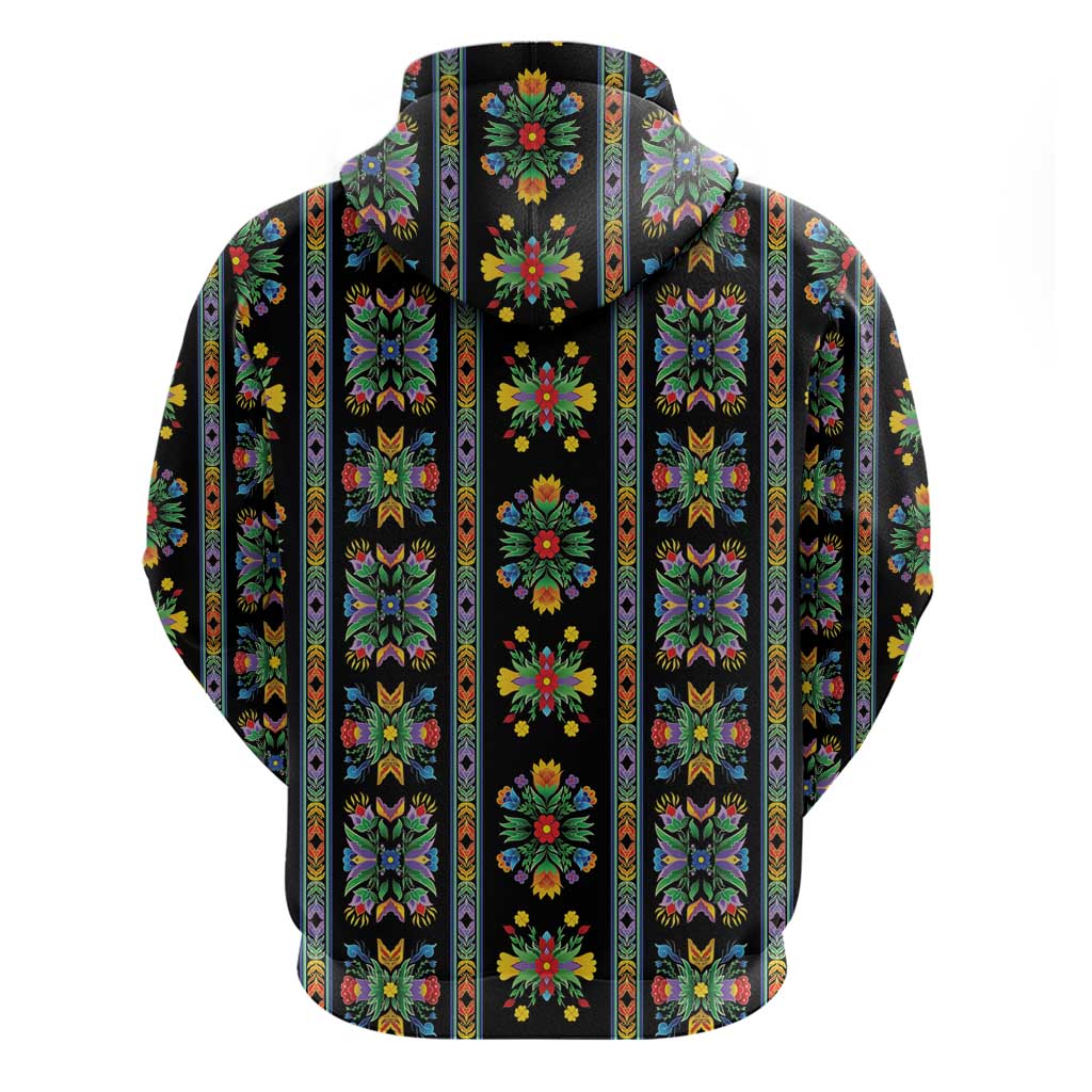 Regalia Stripe Floral Pattern Hoodie Colorful Attractive - Wonder Print Shop