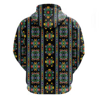 Regalia Stripe Floral Pattern Hoodie Colorful Attractive - Wonder Print Shop