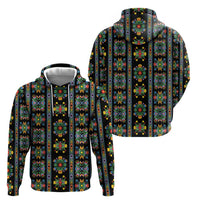Regalia Stripe Floral Pattern Hoodie Colorful Attractive - Wonder Print Shop
