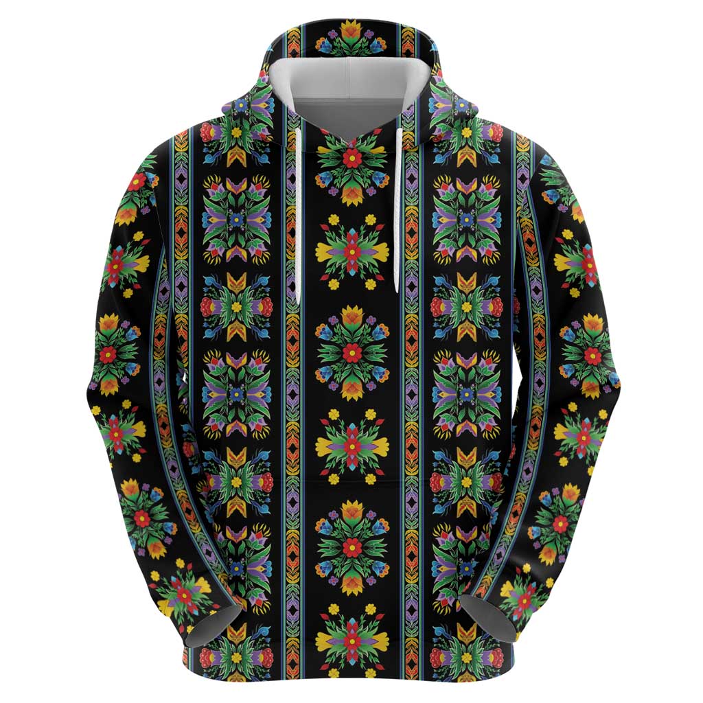 Regalia Stripe Floral Pattern Hoodie Colorful Attractive - Wonder Print Shop