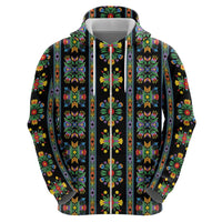 Regalia Stripe Floral Pattern Hoodie Colorful Attractive - Wonder Print Shop