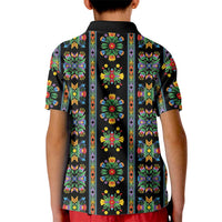 Regalia Stripe Floral Pattern Kid Polo Shirt Colorful Attractive - Wonder Print Shop