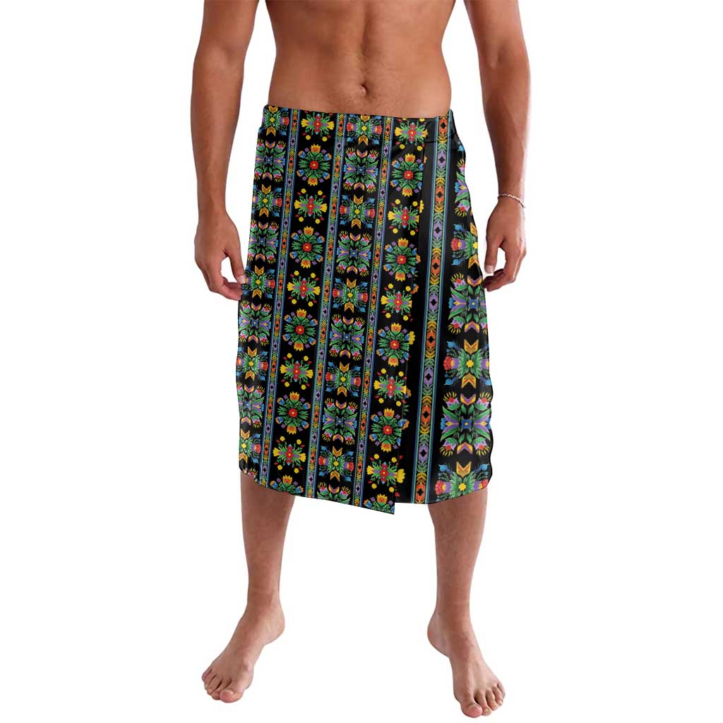 Regalia Stripe Floral Pattern Lavalava Colorful Attractive - Wonder Print Shop