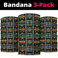 Regalia Stripe Floral Pattern Neck Gaiter Colorful Attractive - Wonder Print Shop