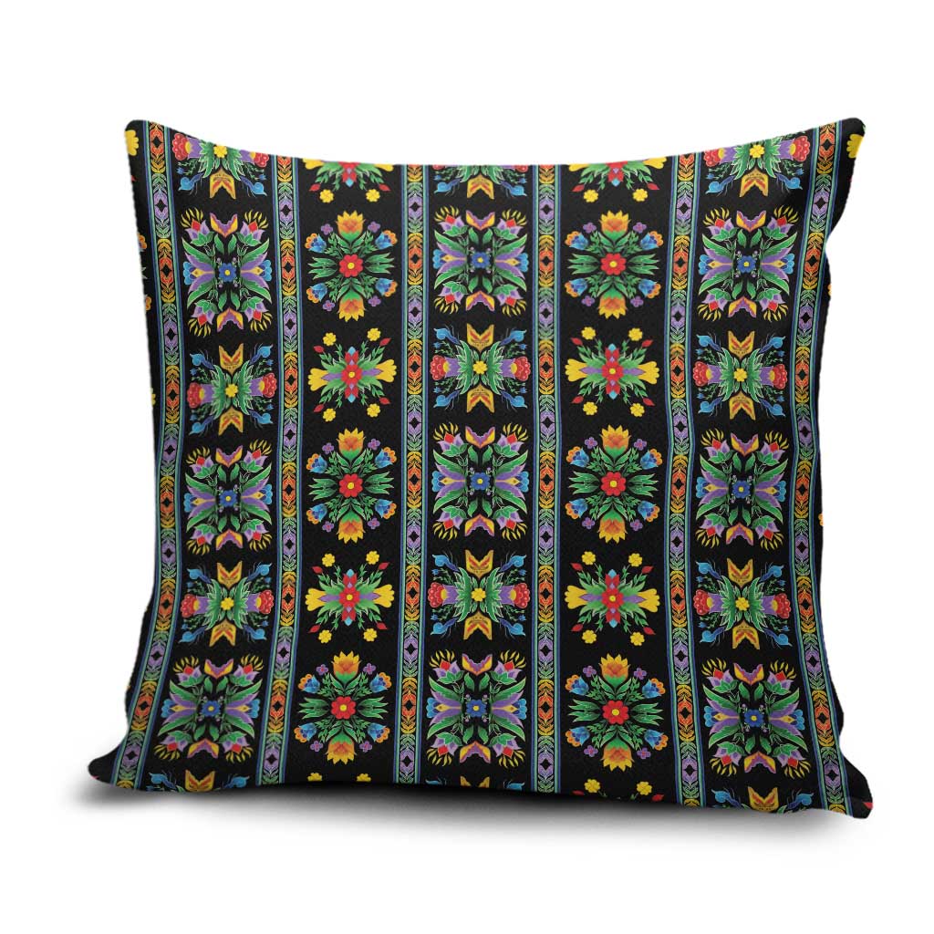 Regalia Stripe Floral Pattern Pillow Cover Colorful Attractive - Wonder Print Shop