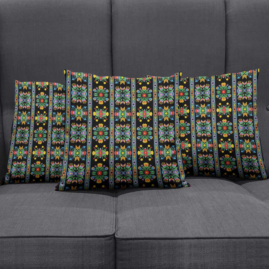 Regalia Stripe Floral Pattern Pillow Cover Colorful Attractive - Wonder Print Shop