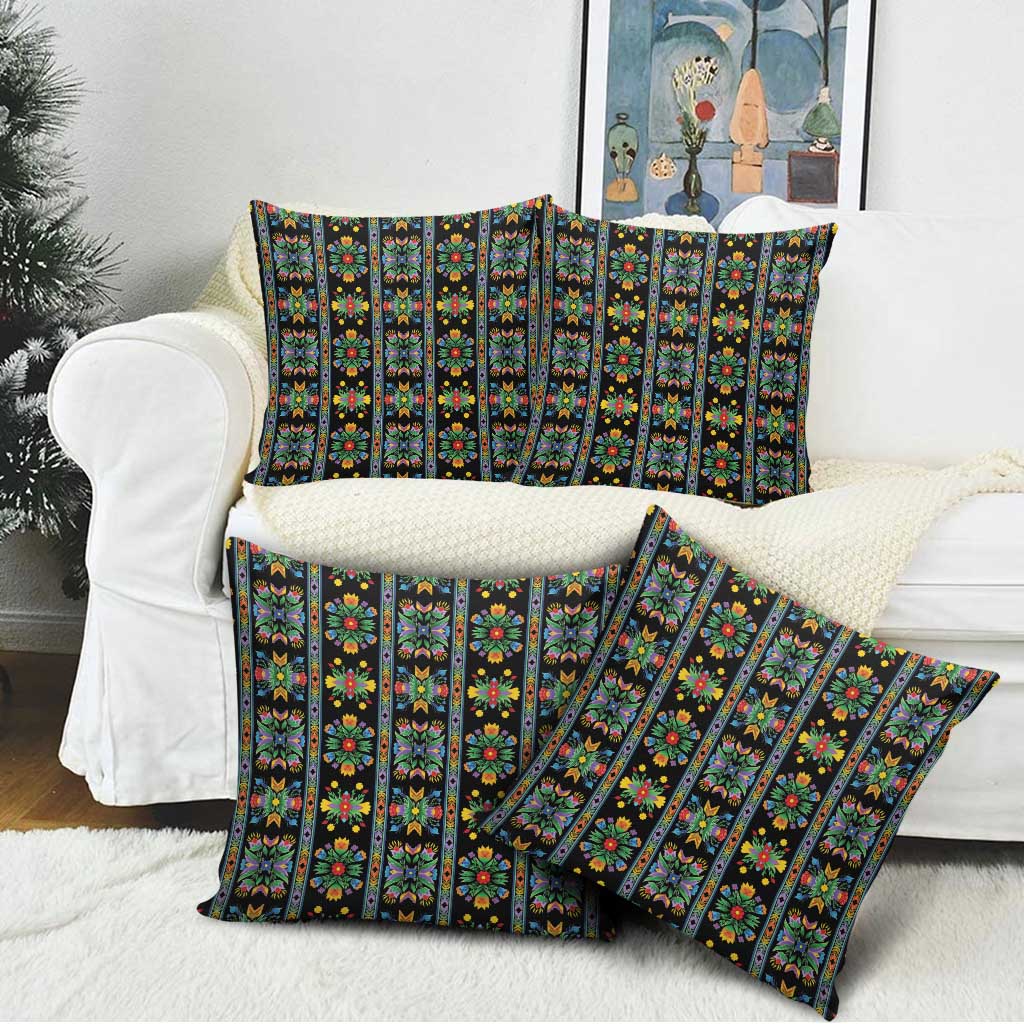 Regalia Stripe Floral Pattern Pillow Cover Colorful Attractive - Wonder Print Shop