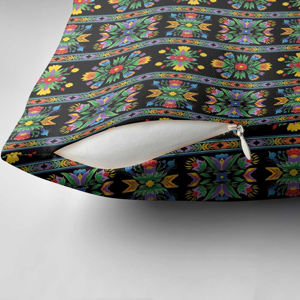 Regalia Stripe Floral Pattern Pillow Cover Colorful Attractive - Wonder Print Shop