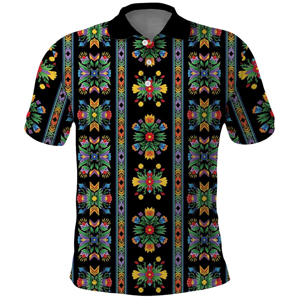 Regalia Stripe Floral Pattern Polo Shirt Colorful Attractive - Wonder Print Shop