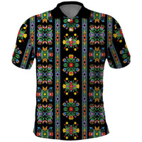 Regalia Stripe Floral Pattern Polo Shirt Colorful Attractive - Wonder Print Shop