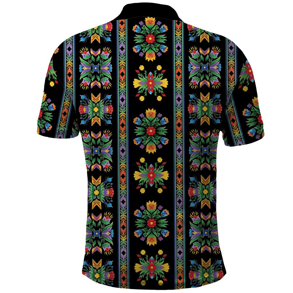 Regalia Stripe Floral Pattern Polo Shirt Colorful Attractive - Wonder Print Shop