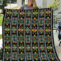 Regalia Stripe Floral Pattern Quilt Colorful Attractive - Wonder Print Shop