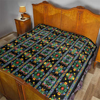 Regalia Stripe Floral Pattern Quilt Colorful Attractive - Wonder Print Shop