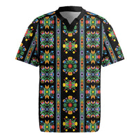 Regalia Stripe Floral Pattern Rugby Jersey Colorful Attractive - Wonder Print Shop