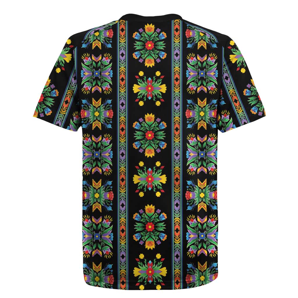 Regalia Stripe Floral Pattern Rugby Jersey Colorful Attractive - Wonder Print Shop