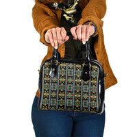 Regalia Stripe Floral Pattern Shoulder Handbag Colorful Attractive - Wonder Print Shop