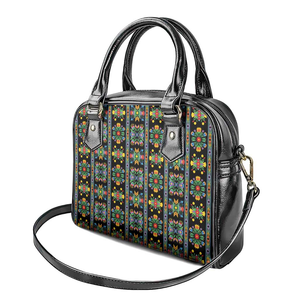 Regalia Stripe Floral Pattern Shoulder Handbag Colorful Attractive - Wonder Print Shop